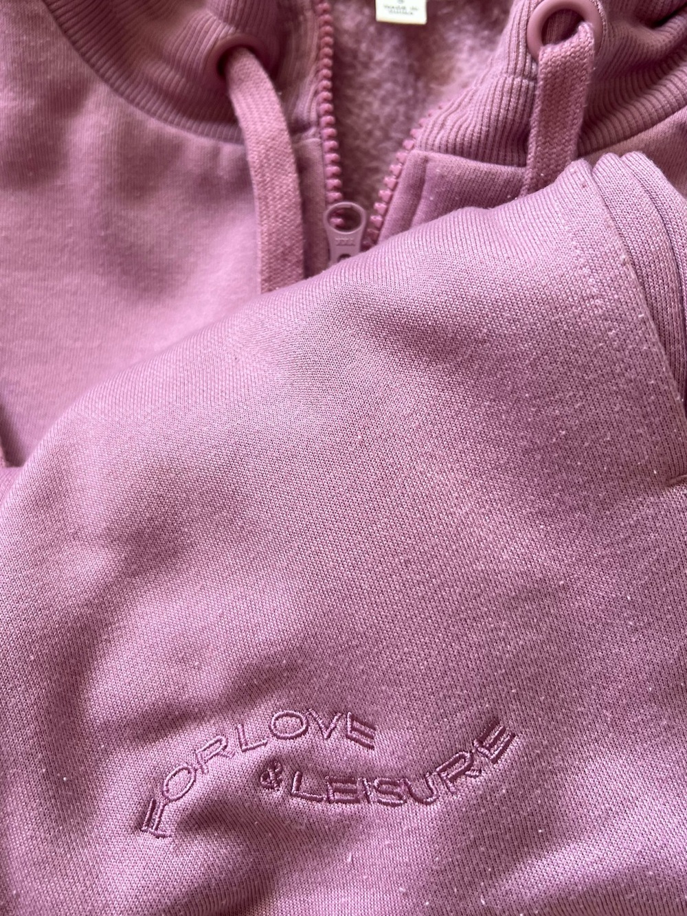 For Love & Lemons Dusty Pink Zip Hoodie - Picture 3 of 7